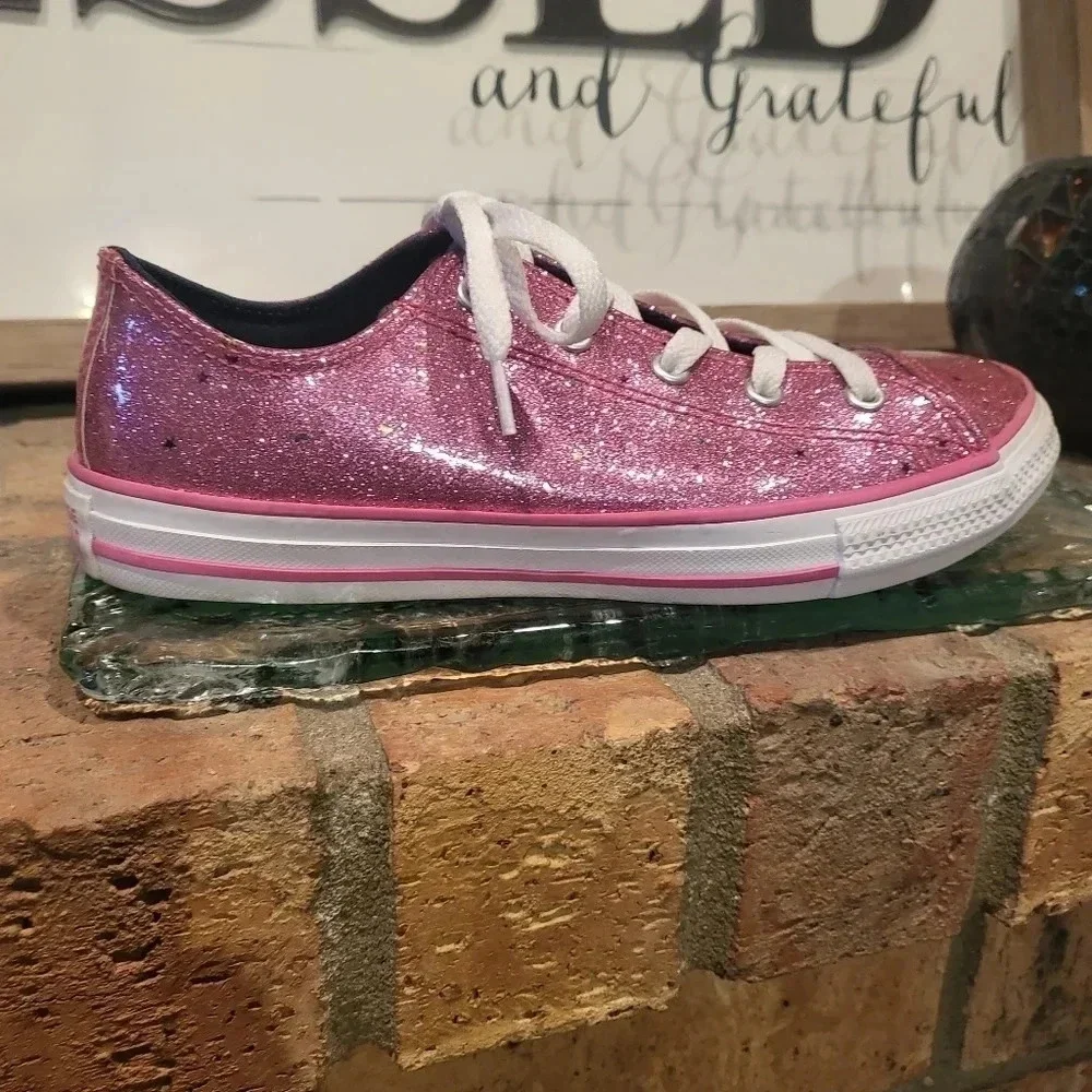 Converse Junior Shoes Converse Pink Galaxy Glimmer Chuck Taylor Sz 4 Girls